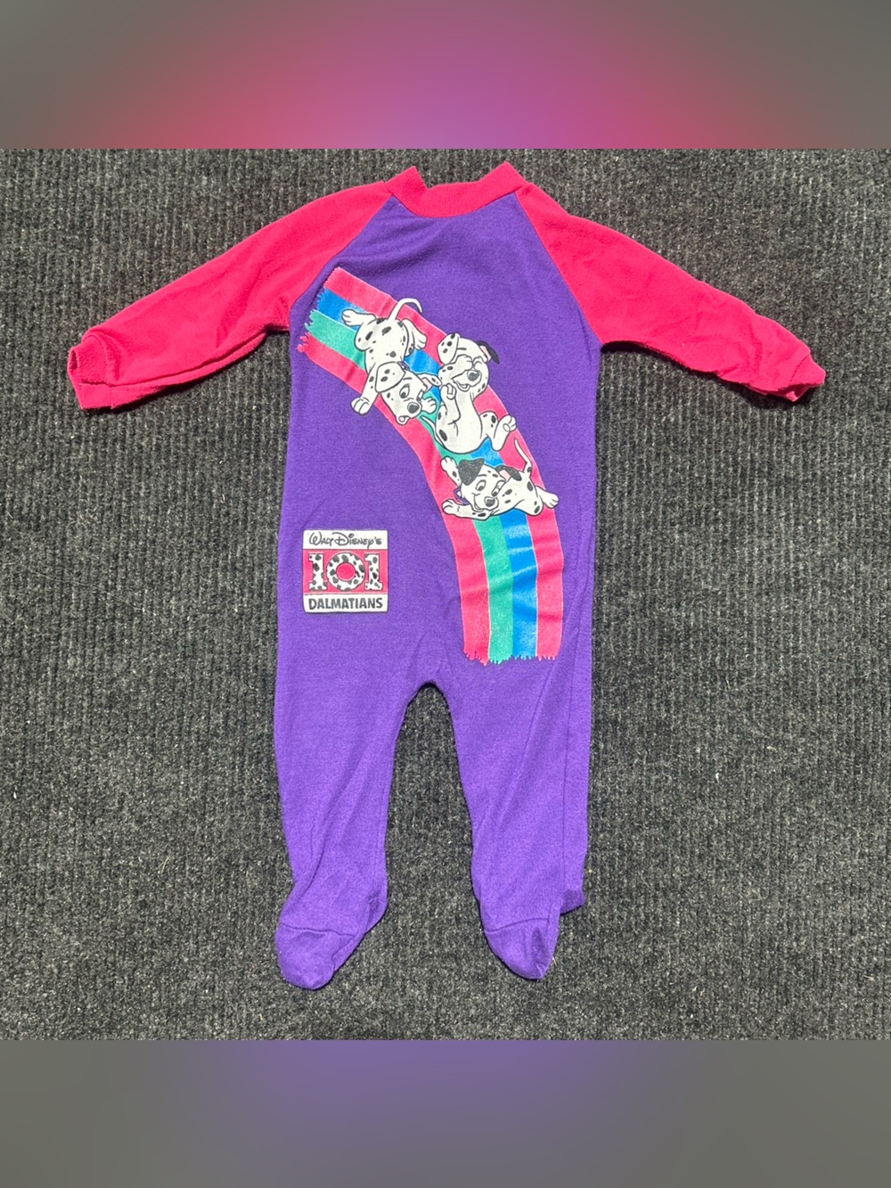 Disney Purple & Pink 101 Dalmatians Footed One-Piece